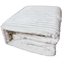 KH-Haushaltshandel Bettwäsche Winter Wende Bettwäsche Cashmere Cord Fleece, 135x200+80x80cm, Fleece, 2 teilig, uni/einfarbig weiß, Plüsch Nicky, Teddy, weich, warm, fluffig