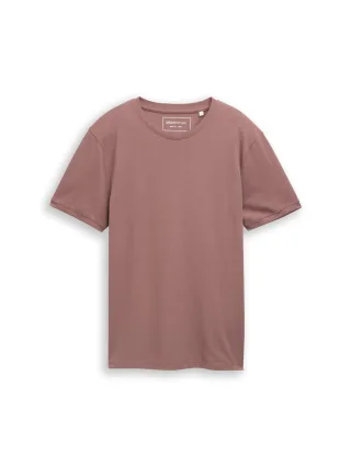 Denim Tom Tailor - Basic Piqué T-Shirt rose taupe - Gr. - S