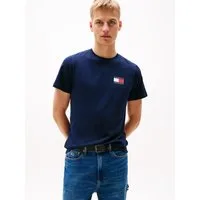 Tommy Jeans T-Shirt TJM SLIM FIT ESSENTIAL FLAG mit Rundhalsausschnitt