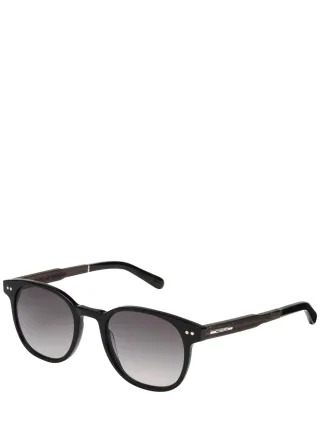 Wood Fellas Herren Sonnenbrille Pottenstein Schwarz Acetat, Eichenholz