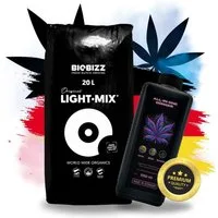 TronicXL Spezialerde Dünger für BioBizz + 1 Sack Light Mix Grow Erde für Growbox Zubehör, mit Flüssigdünger, mit Perlite