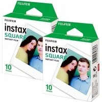 FUJIFILM Fotopapier Fujifilm Instax Square 2x10 Blatt, Instant-Film glänzend weiß