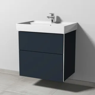 Sanipa 3way Waschtischunterbau zu Villeroy & Boch Collaro Waschtisch mit 2 Auszügen, Marine-Matt BP8351R