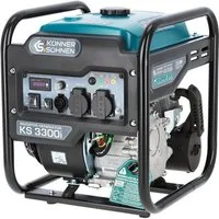 Könner & Söhnen Stromerzeuger KS 3300i, 3,30 in kW, (Inverter-Generator 3.3kW mit reiner Sinuswelle & Euro 5, 1-tlg., 3300W Peak, stabile 230V Spannung, LED-Display, 12V Anschluss), Reine Sinuswelle, Kupferwicklung, Euro 5, Reset-Taste
