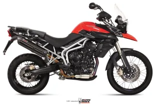 Sport Auspuff MIVV Suono Steel Black Triumph Tiger 800 Bj. 2011-2016 Typ: A08 mit ABE