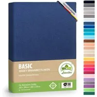 leevitex® Spannbettlaken Jersey aus 100% Baumwolle, für Kinder- & Standardmatratzen, Jersey, Gummizug: rundum, 100% Baumwolle, anschmiegsam & dehnbar, diverse Größen und Farben