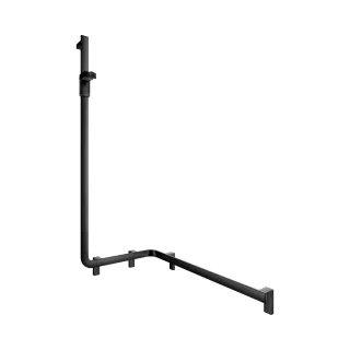 KEUCO AXESS Eck-Duschhandlauf 90° mit Brausestange links, Metall, B: 53,1 H: 130,1 T: 85 cm, 3500837 35008378602