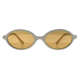 Miu Miu MU04ZS 14240D weiÃŸ-orange mit silbernem Innenspiegel Sonnenbrille