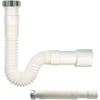 tecuro Siphon Geruchsverschluss 1 1/4 Zoll auf Ø 32/40, ausziehbar 320-700 mm