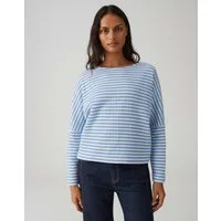 OPUS Sweatshirt GRESH in Strickoptik Lockere Passform, schmal zulaufender Schnitt, überschnittene Schulter