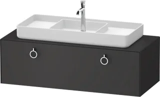 Duravit White Tulip Konsolenwaschtischunterbau wandhängend Graphit Seidenmatt 1300x550x408 mm - WT49 WT4982M58580010