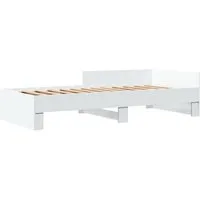 vidaXL Bett Bettgestell Weiß 90x200 cm Holzwerkstoff