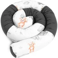 Amilian Nestchenschlange Bettschlange 210cm - Seitenschläferkissen - Nestschlangen, (Nestchenschlange für Kinderbett)