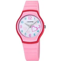CALYPSO WATCHES Quarzuhr Junior Collection K5806/2, Armbanduhr, Kinder, Herzmotiv, Geschenkidee, Geburtstag, Schulanfang