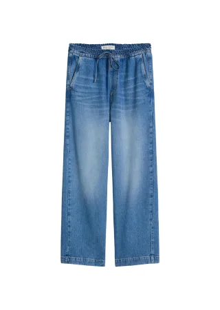 Marc OPolo Casual - Joggpants straight cropped medium blue_multi_01 - Gr. - L