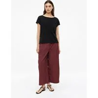 s.Oliver Culotte Hose Leichte Culotte aus Popeline mit Falten
