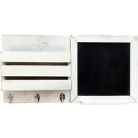 HTI-Living Schlüsselbrett Garderobe mit Tafel Lino, (Stück, 1 St., 1 Wandtafel), Wandorganizer Tafel Pinnwand Memoboard Hakenleiste Kleiderhaken