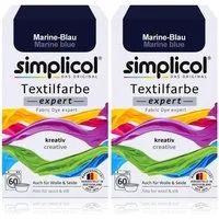 simplicol Textilfarbe Simplicol Textilfarbe expert Marine-Blau 150g - Farbe zum Färben (2er