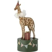 Bloomingville Kerzenständer Flor Zirkusgiraffe, 25cm Polyresin Kerzenhalter für Kindergeburtstag