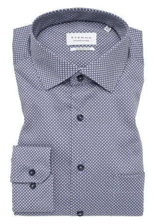 ETERNA - Hemd Twill Langarm hellblau - Gr. - 42