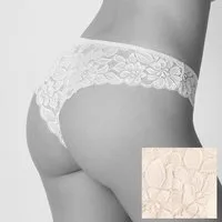 Cotonella Brasilslip COTONELLA adc87 Brazilian Slip mit Spitze MY PIZZO 38-44 beige