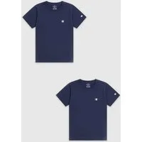Champion T-Shirt (Packung, 2-tlg) 2er-Pack, Kurzarm, mit Rundhalsausschnitt, aus Baumwolle