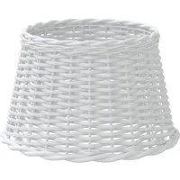 vidaXL Lampenschirm Lampenschirm Weiß Ø45x28 cm Korbweide