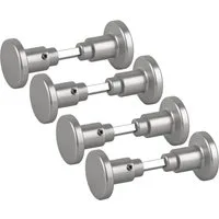 BigDean Türknauf aus Aluminium silber Türbeschlag Drehknopf, Knauf außen, Packung, 4-tlg., Türknauf, Einfacher Türknauf, Katzensicher, Eloxiertes Alumium