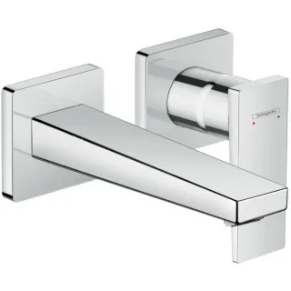 hansgrohe Metropol Waschtischarmatur 32525000 chrom, für Wandmontage, Zungengriff, 165mm