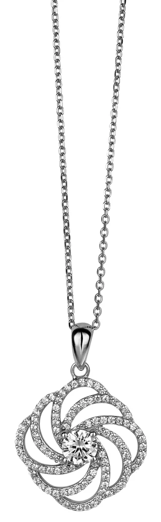 Orphelia Damen-Kette aus 925er Sterlingsilber mit Anhänger – Silber ZH-4800