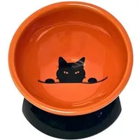 Nobby Futternapf Katzen Keramik-Napf Wilson orange-schwarz