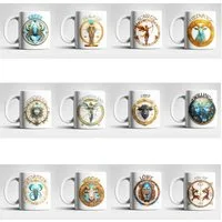 WS-Trend Tasse Sternzeichen Zodiac Kaffeetasse Teetasse Geschenkidee 325 ml, Keramik