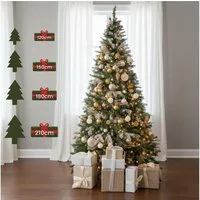 Dimono Künstlicher Weihnachtsbaum DIMONO Künstlicher Weihnachtsbaum mit Stecksystem – Dekorativer Baum, Christbaum, Naturgetreuer Tannenbaum mit wunderschönen Baumspitzen
