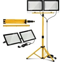 Clanmacy Flutlichtstrahler 200W LED Baustrahler Flutlicht Scheinwerfer Arbeitsleuchte Kaltweiß, Kaltweiß