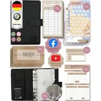 BeginnerBudget Ringbuchmappe Budgetplaner Starter-Set Sparbuch zum Geld Sparen + Spar-Challenges, Sparen mit Umschlagmethode + Anleitung - Ringbuch - Binder A6