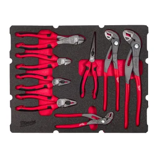 Milwaukee Zangen Einlage für PACKOUT Koffer mit Schubladen, 8-teiliges Set - 4932493643