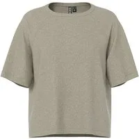 pieces Kurzarmpullover PCBREE SS O-NECK KNIT NOOS BC Materialmix, regular fit