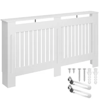 tectake Heizkörperabdeckung, Weiß, Holz, 152x82x19 cm, Wohnzimmer, Wohnzimmertische, Konsolentische