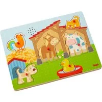 Haba Steckpuzzle Auf dem Land, 6 Puzzleteile, mit Soundeffekten