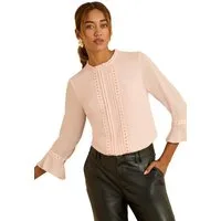 Love & Roses Langarmbluse Love & Roses Bluse mit Trompetenärmeln, Regular (1-tlg)