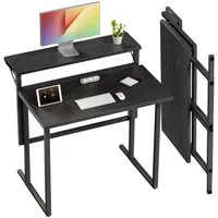 HOMALL Schreibtisch Klappbarer Schreibtisch mit Monitorhalterung Gaming-Schreibtisch (80 cm breiter mehrstufiger Notebook-Schreibtisch, bequem zusammenklappbar)