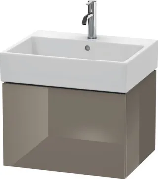 Duravit L-Cube Waschtischunterbau wandhängend Flanell Grau Hochglanz 584x459x394 mm - LC617508989 LC617508989