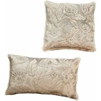 Mirabeau Kissenhülle Kissenhülle 2er Set Oplevine taupe/champagner