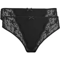 Nina Von C. Jazz-Pants Slips "Silver Edition" (2er Pack) eng, elastisch, bequem, feminin, mit Spitze, mit Schleife