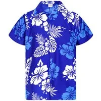King Kameha Hawaiihemd "Mono Hibiscus" Funky Hawaii-Hemd Herren Kurzarm Front-Tasche Stylish