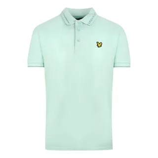 Lyle & Scott Poloshirt mit markengeschütztem Kragen in Acid Blue