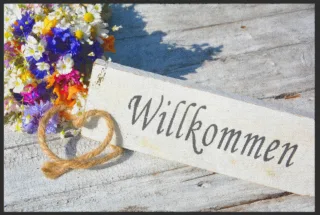 Fussmatte Willkommen 5088 | Größe: 60 cm x 45 cm