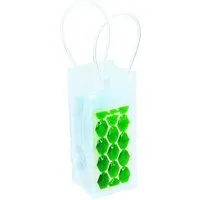EDCO Weinkühler Gel WEINKÜHLTASCHE 10x10x25cm Flaschenkühler Weinkühler 75 (Grün), Sektkühler Champagnerkühler Bierkühler Sekt Wein