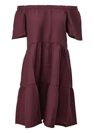 Q/S designed by - Stufenkleid mit Volants rot - Gr. - 32