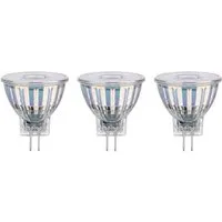 Paulmann LED-Leuchtmittel Glasreflektor 3er Pack GU4 345lm 4,2W 2700K 12V, Warmweiß